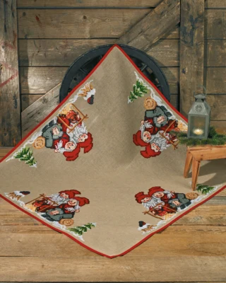 Kit da ricamo Mamma e papà gnomo 123 x 123 cm