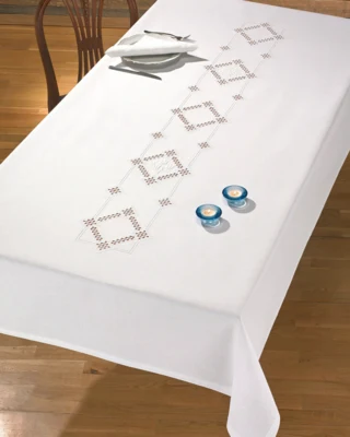 Kit da ricamo Hardanger tovaglia 140 x 230 cm