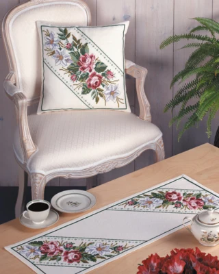 Kit da Ricamo Fiori 27 x 76 cm