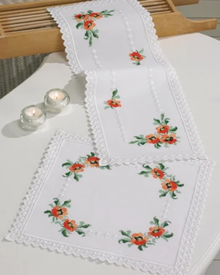 Kit Ricamo Papaveri 28 x 68 cm