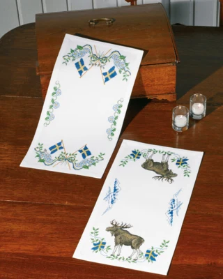 Kit da Ricamo Saluto dalla Svezia Alce 25 x 48 cm
