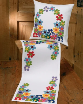 Kit Ricamo Anemoni Francesi 35 x 84 cm
