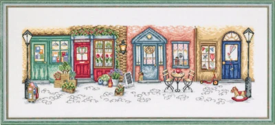 Kit Ricamo Strada dei Negozi 71 x 30 cm