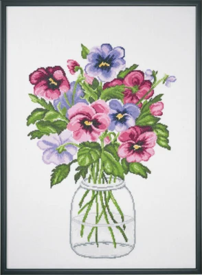 Kit da Ricamo Viola del Pensiero R5472 58 x 42 cm