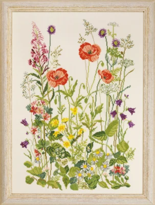 Kit per ricamo Papaveri 33 x 45 cm R5409
