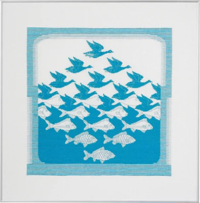 Kit per ricamo Uccello/Pesce turch. R5988 57 x 55cm