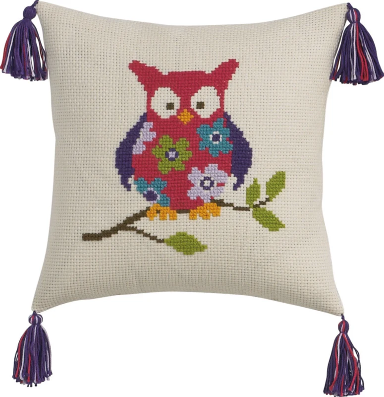 Kit di ricamo Gufo 30 x 30 cm