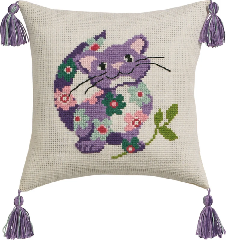 Kit da Ricamo Gatto 30 x 30 cm