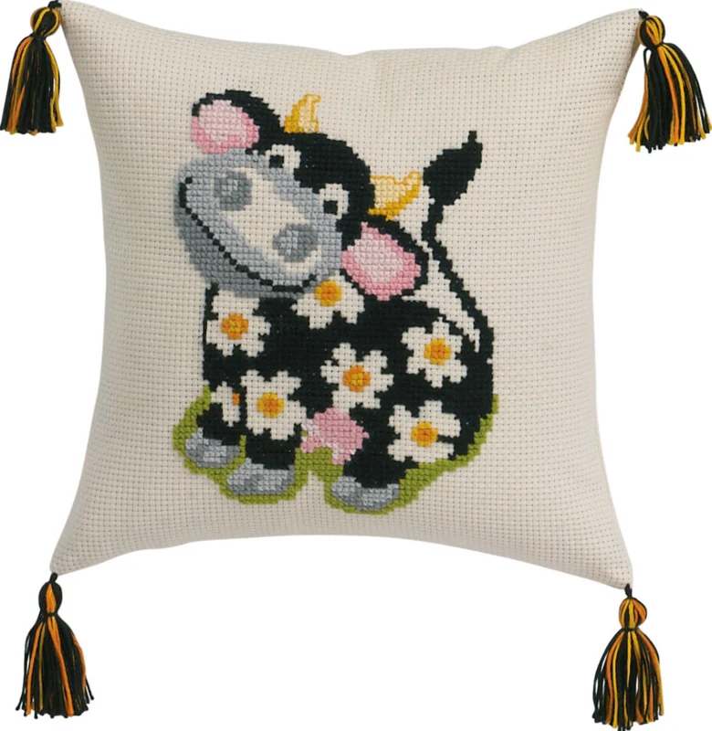 Kit da ricamo Mucca 30 x 30 cm