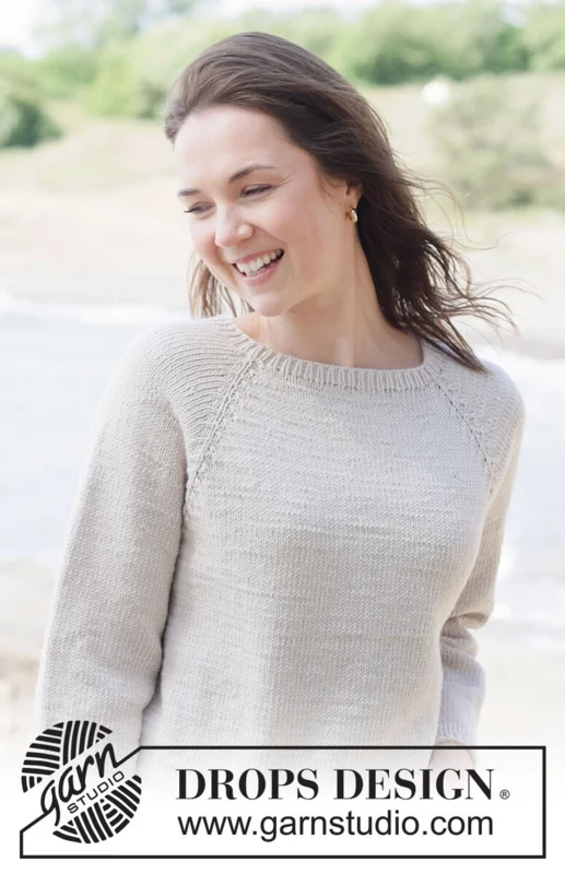 264-15 Frost Petal Sweater by DROPS Design
