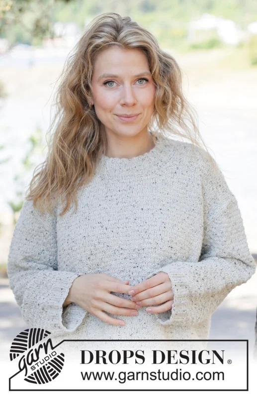264-36 Grey Thistle Sweater by DROPS Design