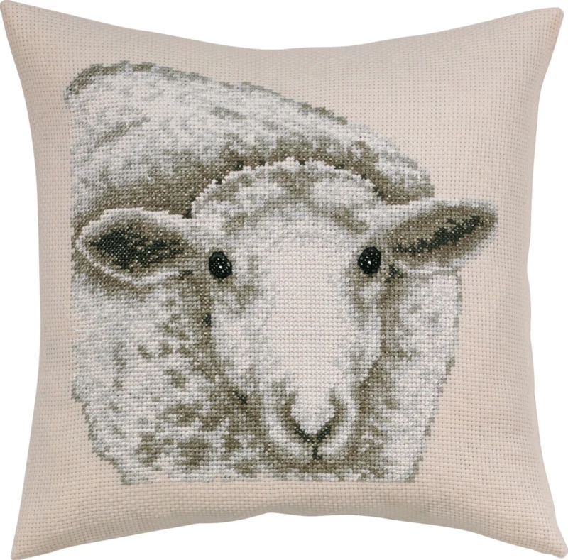 Kit Ricamo Pecora Bianca 40 x 40 cm