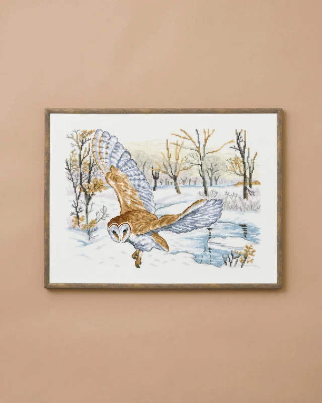 Kit da Ricamo Barbagianni 30 x 40 cm