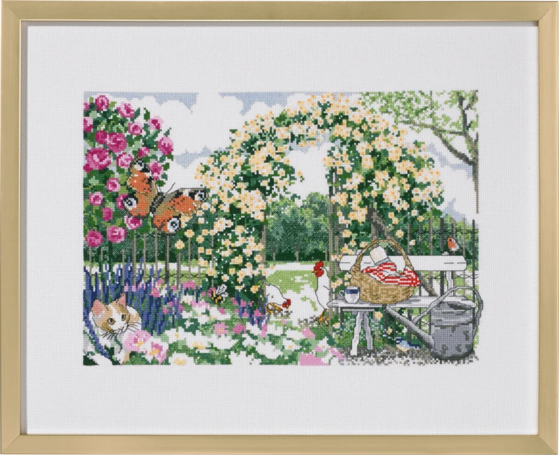 Set da ricamo Il Giardino dei Fiori 50x40 cm