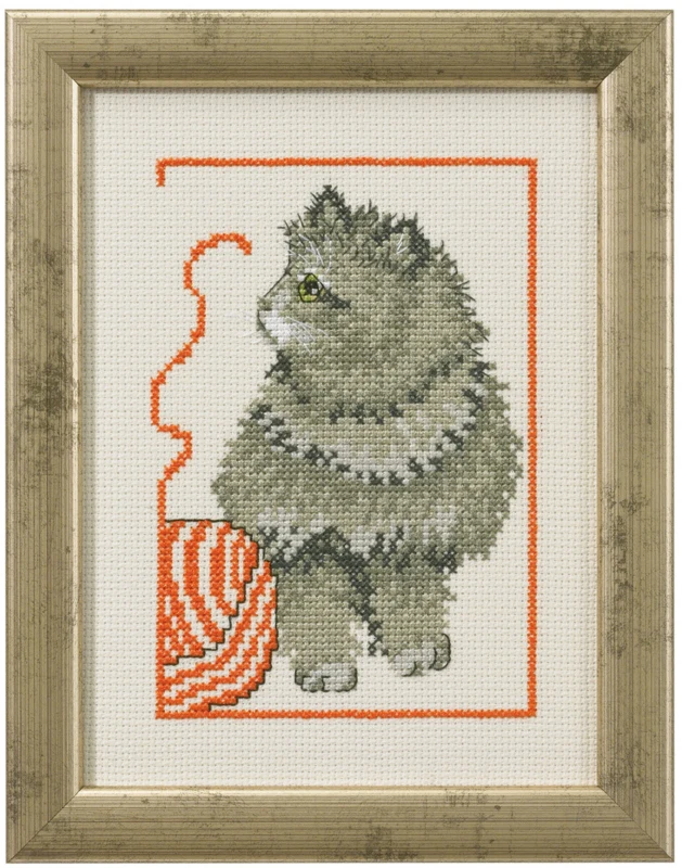 Kit ricamo Gattino seduto R5359 15 x 20 cm