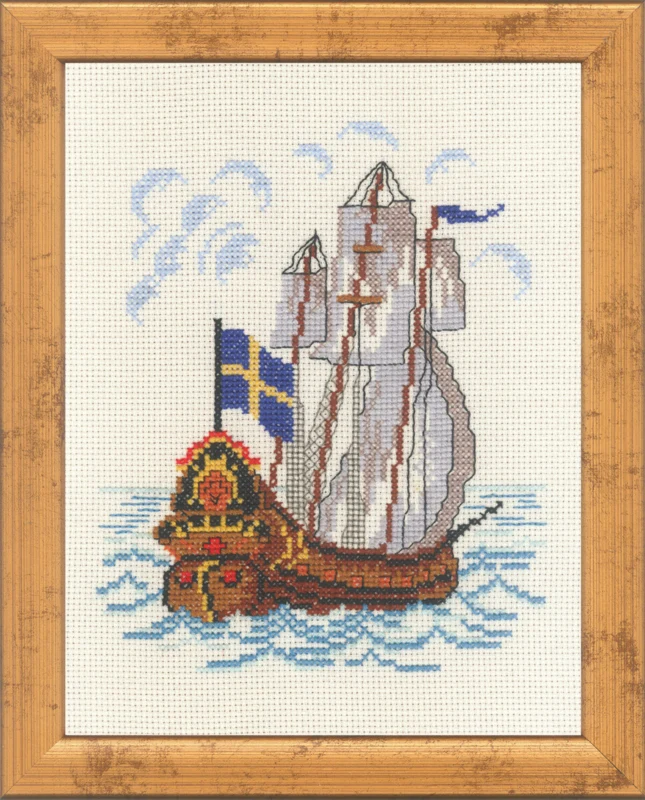 Kit da Ricamo Nave svedese R5352 21 x 26 cm