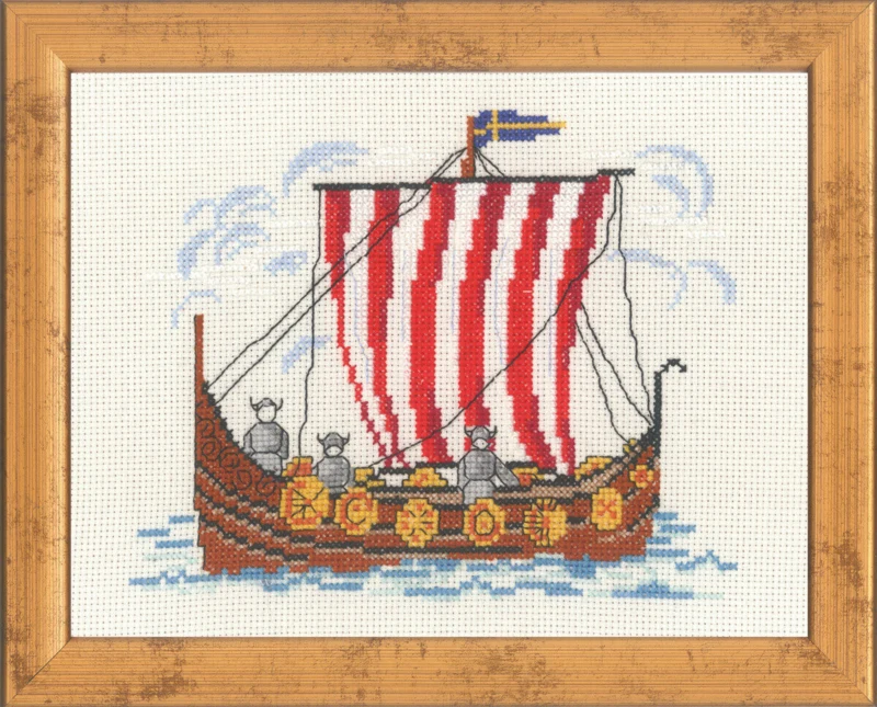 Kit di Ricamo Nave Vichinga svedese 535 221 x 26 cm