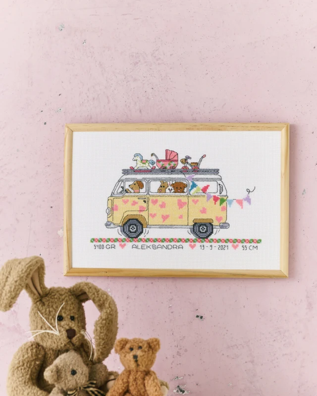 Kit Ricamo Autobus delle Ragazze R5799 30 x 20 cm