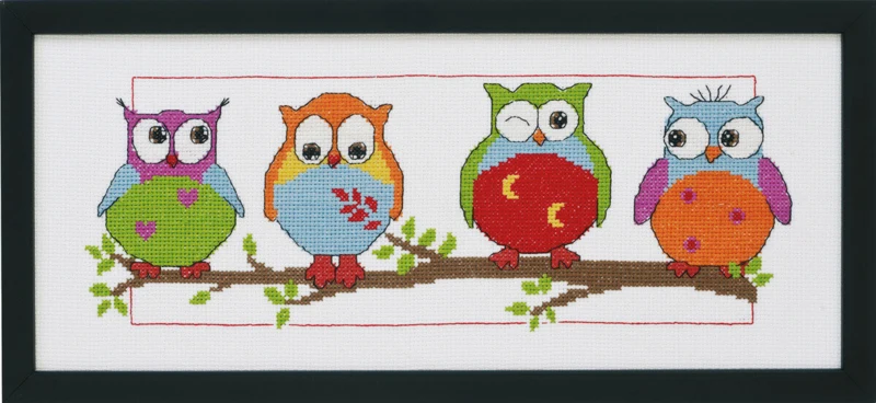 Kit da Ricamo Gufi R5496 36 x 15 cm