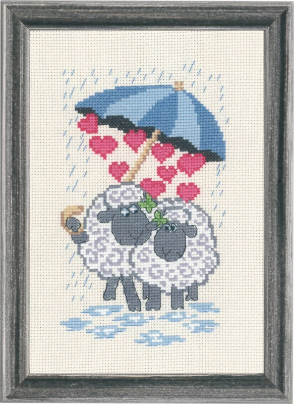 Kit Ricamo Amore di Pecora 15 x 22 cm