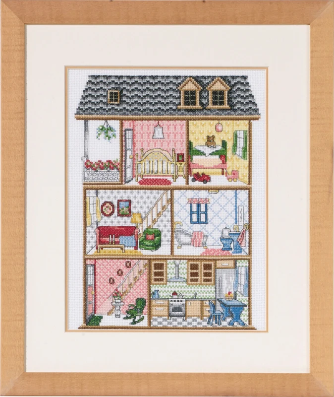 Kit per Ricamo Casa delle Bambole R5488/00 39x32 cm