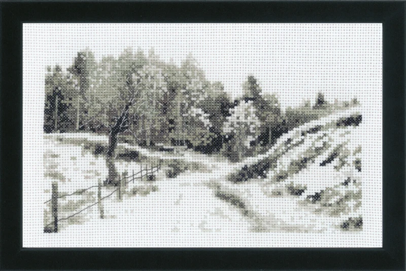 Kit da Ricamo Strada di Campagna 15 x 24 cm