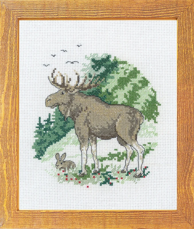 Kit Ricamo Alce 15 x 20 cm