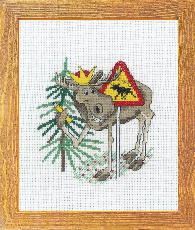 Kit da ricamo Alce il Re 15 x 20 cm