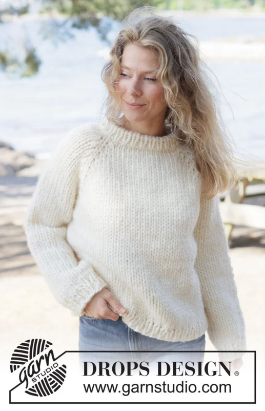 264-26 Quiet Hours Sweater by DROPS Design