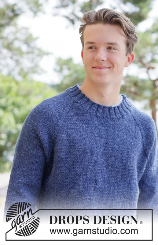 260-18 Midnight Tide Sweater by DROPS Design