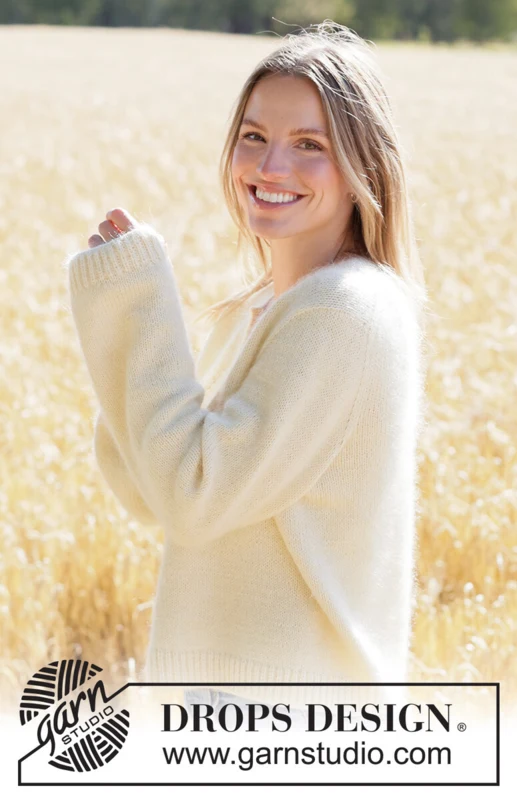 268-1 Lemon Zest Cardigan by DROPS Design