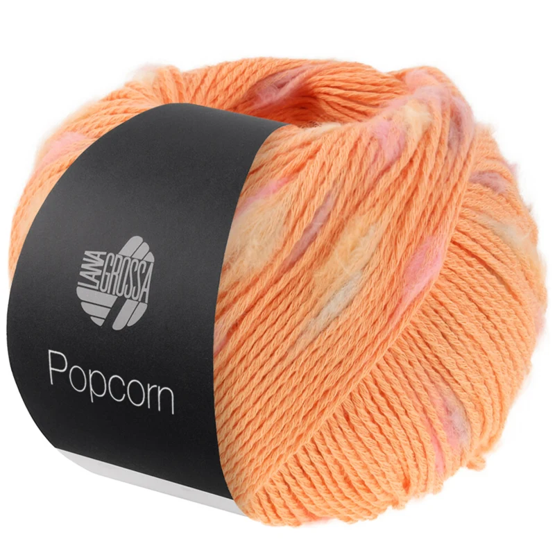 Lana Grossa Popcorn 02 Mandarino/rosa/vaniglia/lilla
