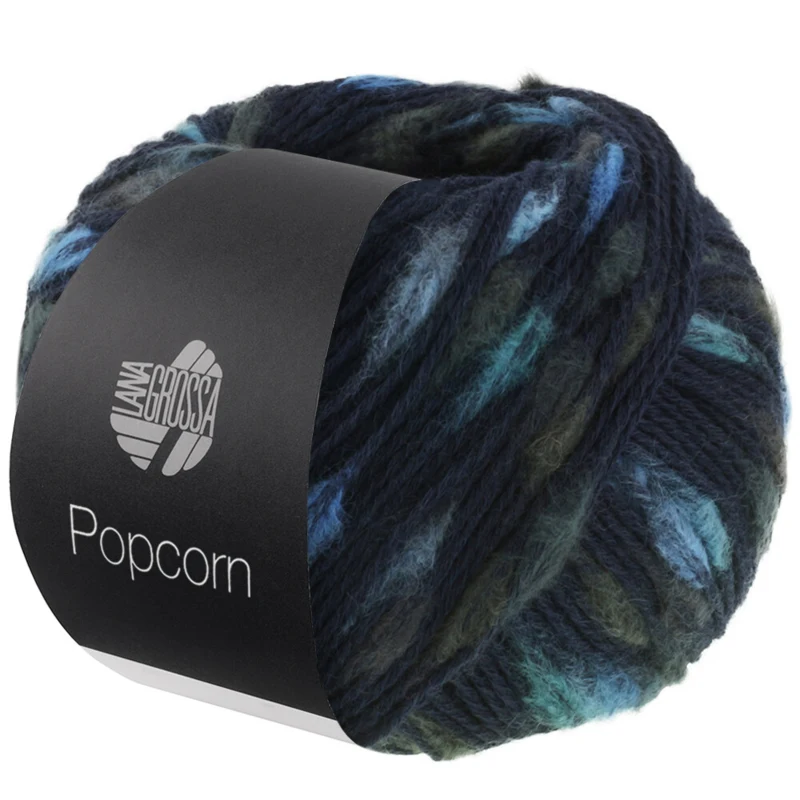Lana Grossa Popcorn 07 Blu notte/azzurro/blu scuro/turchese
