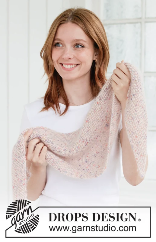 265-16 Candy Sprinkles Shawl by DROPS Design