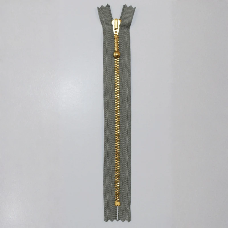 YKK Cerniera Fissa, Ottone, 4 mm 135 Grigio medio