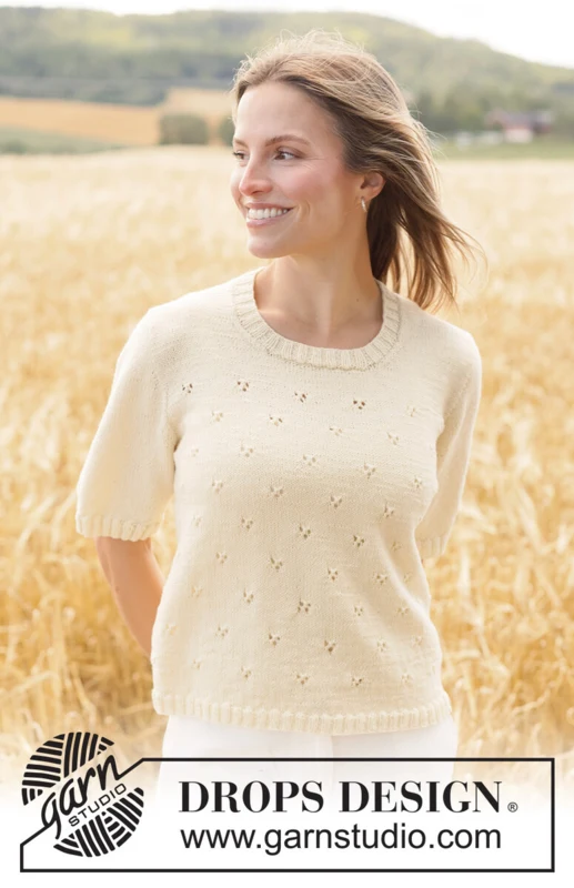 268-16 Spring Dawn Top by DROPS Design