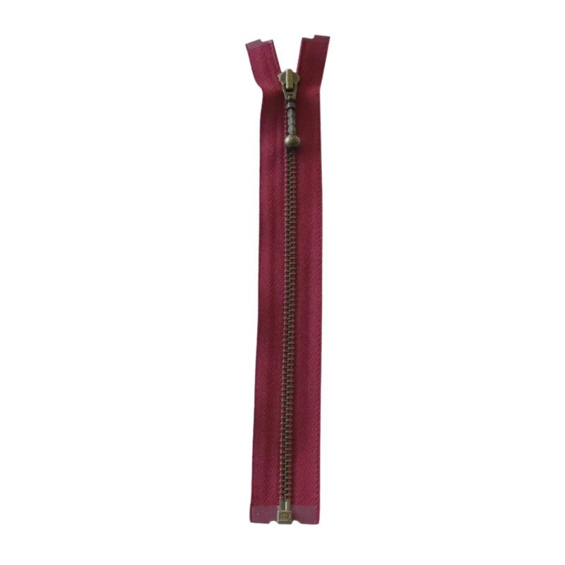 YKK Cerniera Metallica Divisibile 4 mm (25-65 cm) 527 Bordeaux, Ottone antico