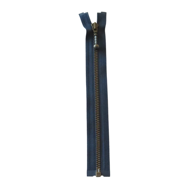 YKK Cerniera Metallica Divisibile 4 mm (25-65 cm) 560 Blu navy, Ottone antico