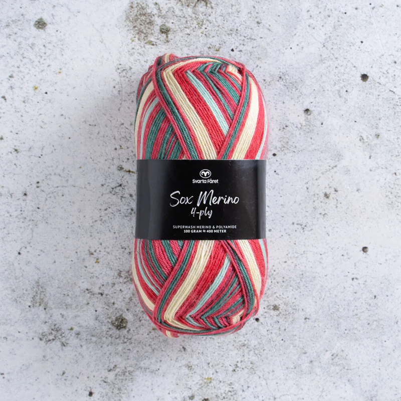 Svarta Fåret Sox Merino 4 ply 19 Carretto di mele