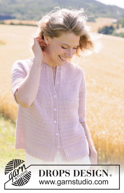 267-32 Rose Cloud Cardigan by DROPS Design
