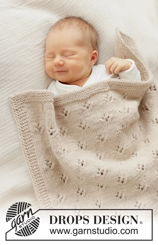 51-3 Honey Haze Blanket by DROPS Design