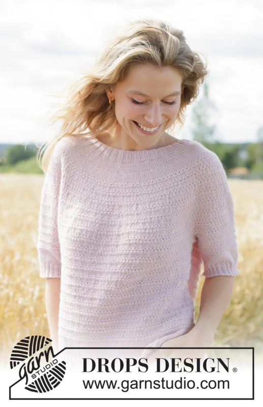 267-31 Rose Cloud Sweater by DROPS Design