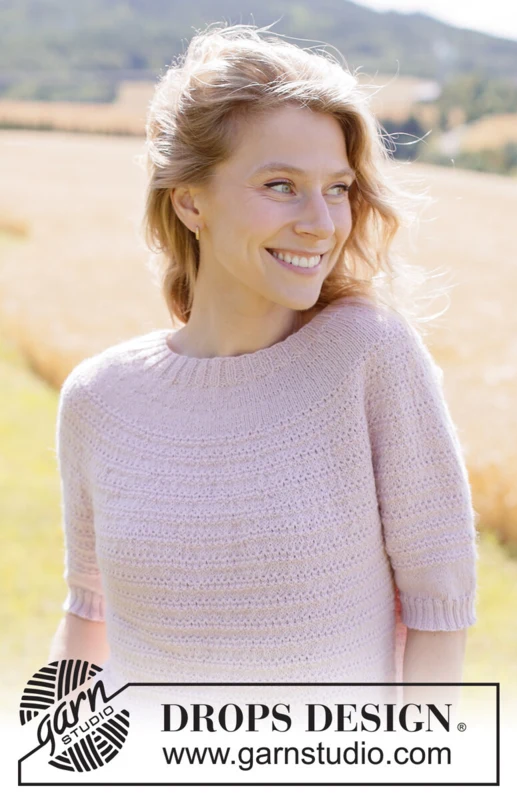 267-31 Rose Cloud Sweater by DROPS Design