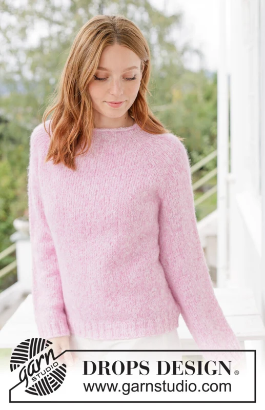 267-12 Rose Sugar Sweater by DROPS Design