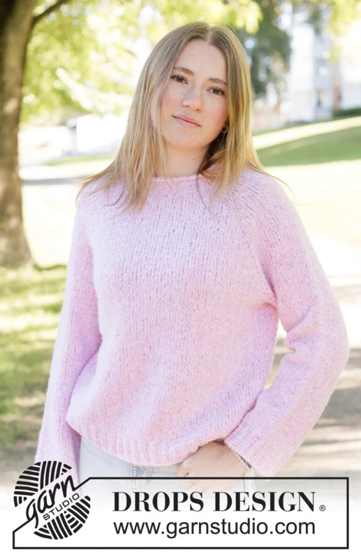 267-12 Rose Sugar Sweater by DROPS Design