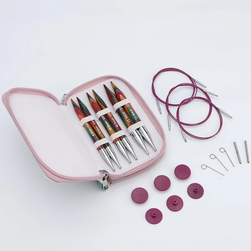 KnitPro Symfonie 2 Set di Ferri Circolari Componibili, Chunky, 13 cm