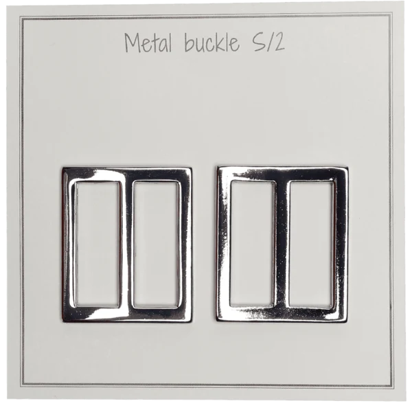 Go Handmade Fibbia in Metallo 31 x 28 mm, Argento