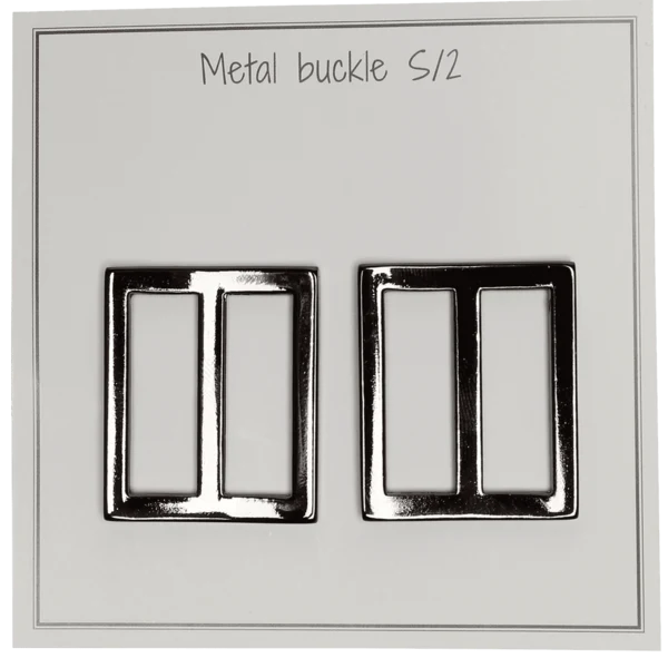 Go Handmade Fibbia in Metallo 31 x 28 mm, Grigio scuro
