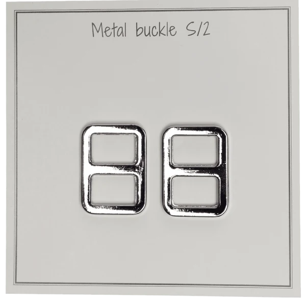 Go Handmade Fibbia in Metallo 25 x 19 mm, Argento