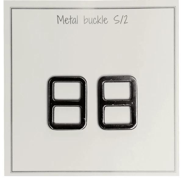 Go Handmade Fibbia in Metallo 25 x 19 mm, Grigio scuro